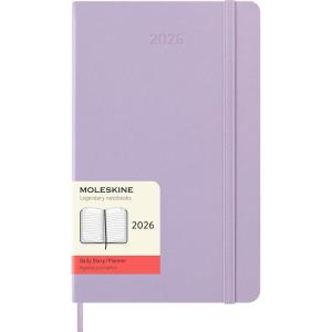 Moleskine Classic 12 Month 2026 Daily Planner, Hard Cover, Large (5″ x 8.25″), Pastel Lilac, 400 pages
