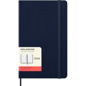 Moleskine Classic 12 Month 2026 Daily Planner, Hard Cover, Large (5″ x 8.25″), Sapphire Blue, 400 pages