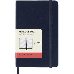 Moleskine Classic 12 Month 2026 Daily Planner, Hard Cover, Pocket (3.5″ x 5.5″), Sapphire Blue, 400 pages