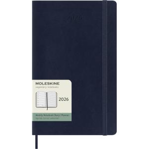 Moleskine Classic 12 Month 2026 Weekly Planner, Soft Cover, Large (5″ x 8.25″), Sapphire Blue, 144 pages