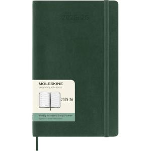 Moleskine Classic 18 Month 2025-2026 Weekly Planner, Soft Cover, Large (5″ x 8.25″), Myrtle Green, 208 pages