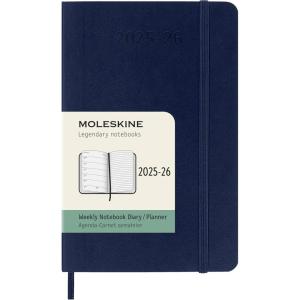 Moleskine Classic 18 Month 2025-2026 Weekly Planner, Soft Cover, Pocket (3.5″ x 5.5″), Sapphire Blue, 208 pages
