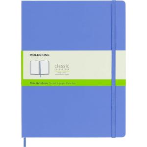 Moleskine Classic Notebook, Extra Large, Plain, Hydrangea Blue, Hard Cover (7.5 x 9.75)