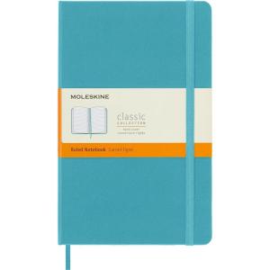 Moleskine Classic Notebook, Hard Cover, Large (5″ x 8.25″) Ruled/Lined, Reef Blue, 240 Pages