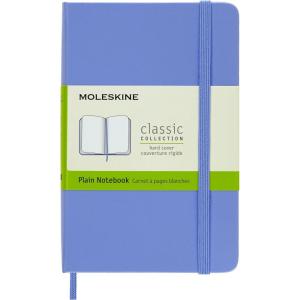 Moleskine Classic Notebook, Pocket, Plain, Hydrangea Blue, Hard Cover (3.5 x 5.5)