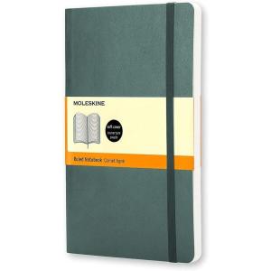Moleskine Classic Notebook, Soft Cover, Pocket (3.5″ x 5.5″) Plain/Blank, Hydrangea Blue, 192 Pages(Forest Green)