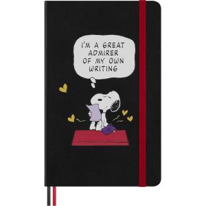 Moleskine Limited Edition Peanuts ‘Snoopy’ Notebook, Hard Cover, Large (5″ x 8.25″), Ruled, Black, 176 pages