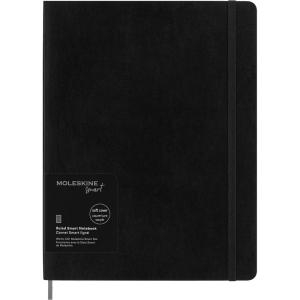 Moleskine Smart Notebook, Extra Large, Ruled, Black, Soft Cover (7.5 x 10)(BLACK)