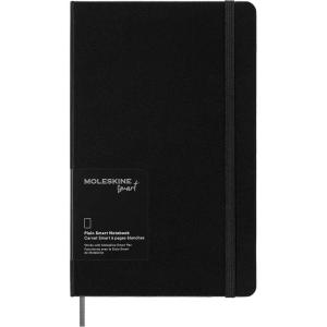 Moleskine Smart Notebook, Large, Plain, Black, Hard Cover (5 x 8.25)