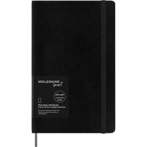 Moleskine Smart Notebook, Large, Plain, Sapphire Blue, Soft Cover (5 x 8.25)(Blue)