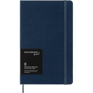 Moleskine Smart Notebook, Large, Ruled, Sapphire Blue, Hard Cover (5 x 8.25)