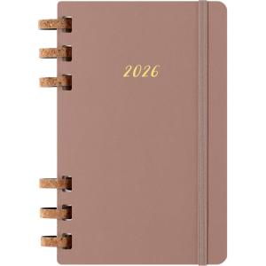 Moleskine Spiral 12 Month 2026 Solar Year Planner, Hard Cover, Large (5″ x 8.25″), Almond, 200 pages