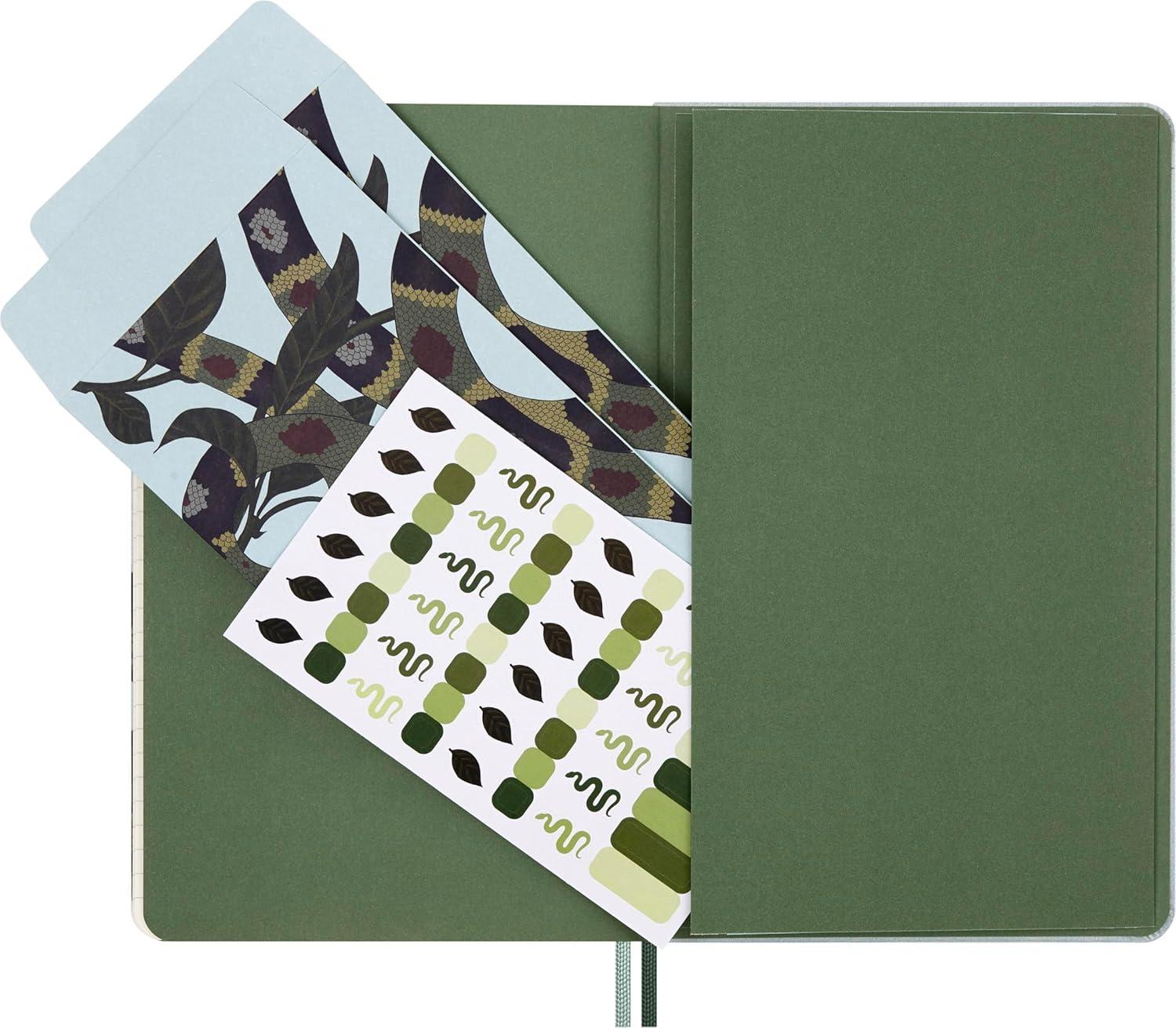 imageMoleskine Limited Edition Year of the Snake 2025 Notebook Hard Cover Large 5quot x 825quot Ruled Leaves 176 pagesChinese