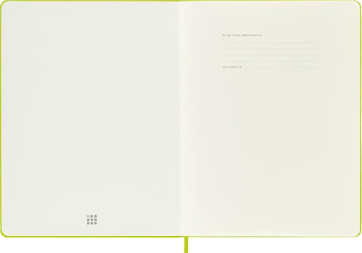 imageMoleskine Classic Notebook Extra Large Ruled Lemon Green Hard Cover 75 X 975
