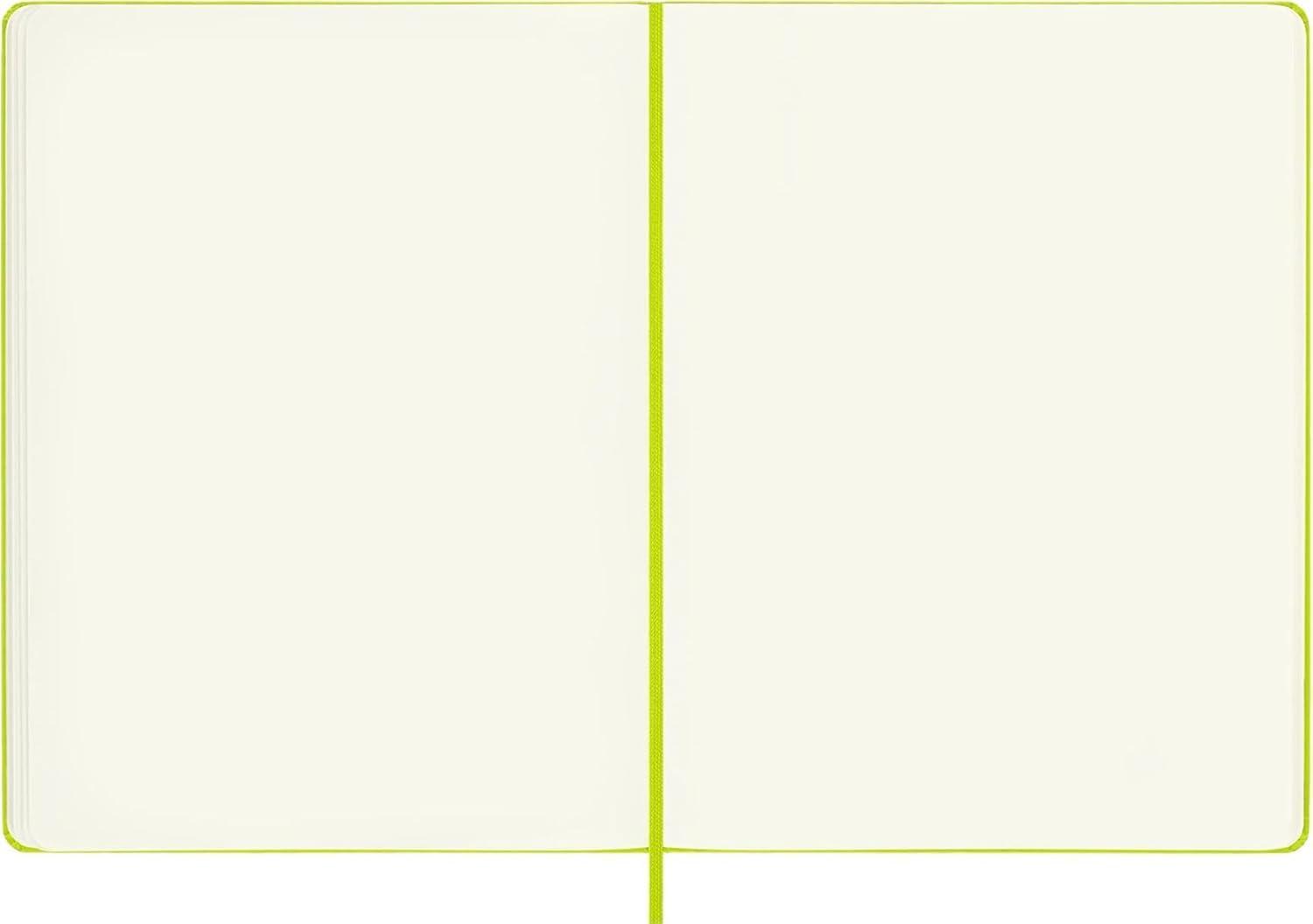 imageMoleskine Classic Notebook Hard Cover XL 75quot x 95quot PlainBlank Lemon Green 192 Pages