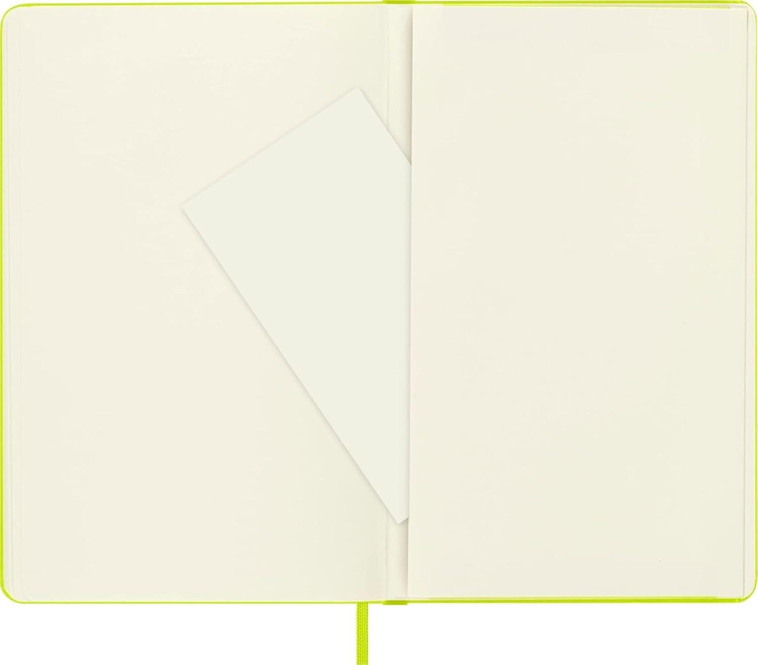 imageMoleskine Classic Notebook Large Plain Lemon Green Hard Cover 5 x 825