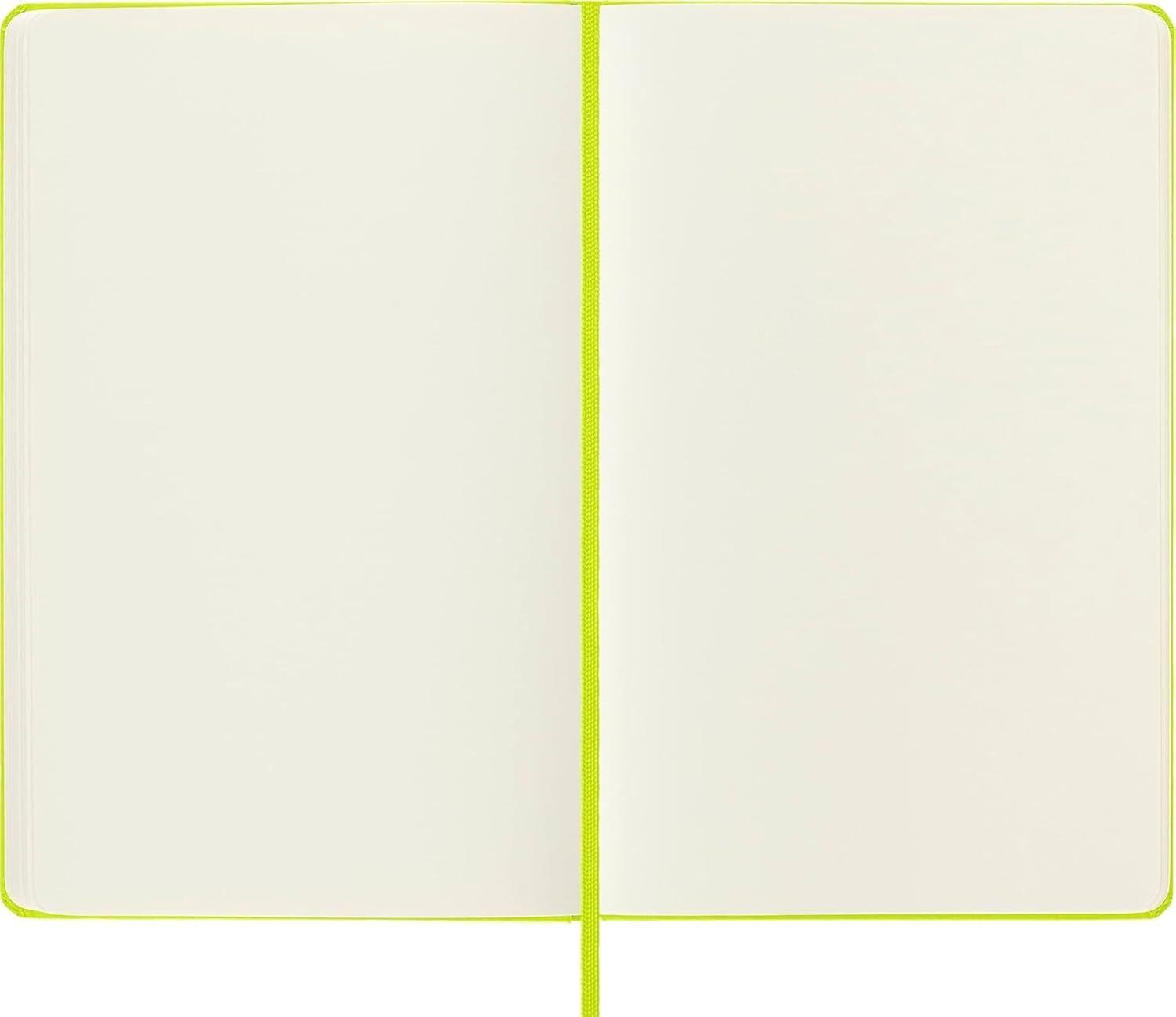 imageMoleskine Classic Notebook Large Plain Lemon Green Hard Cover 5 x 825
