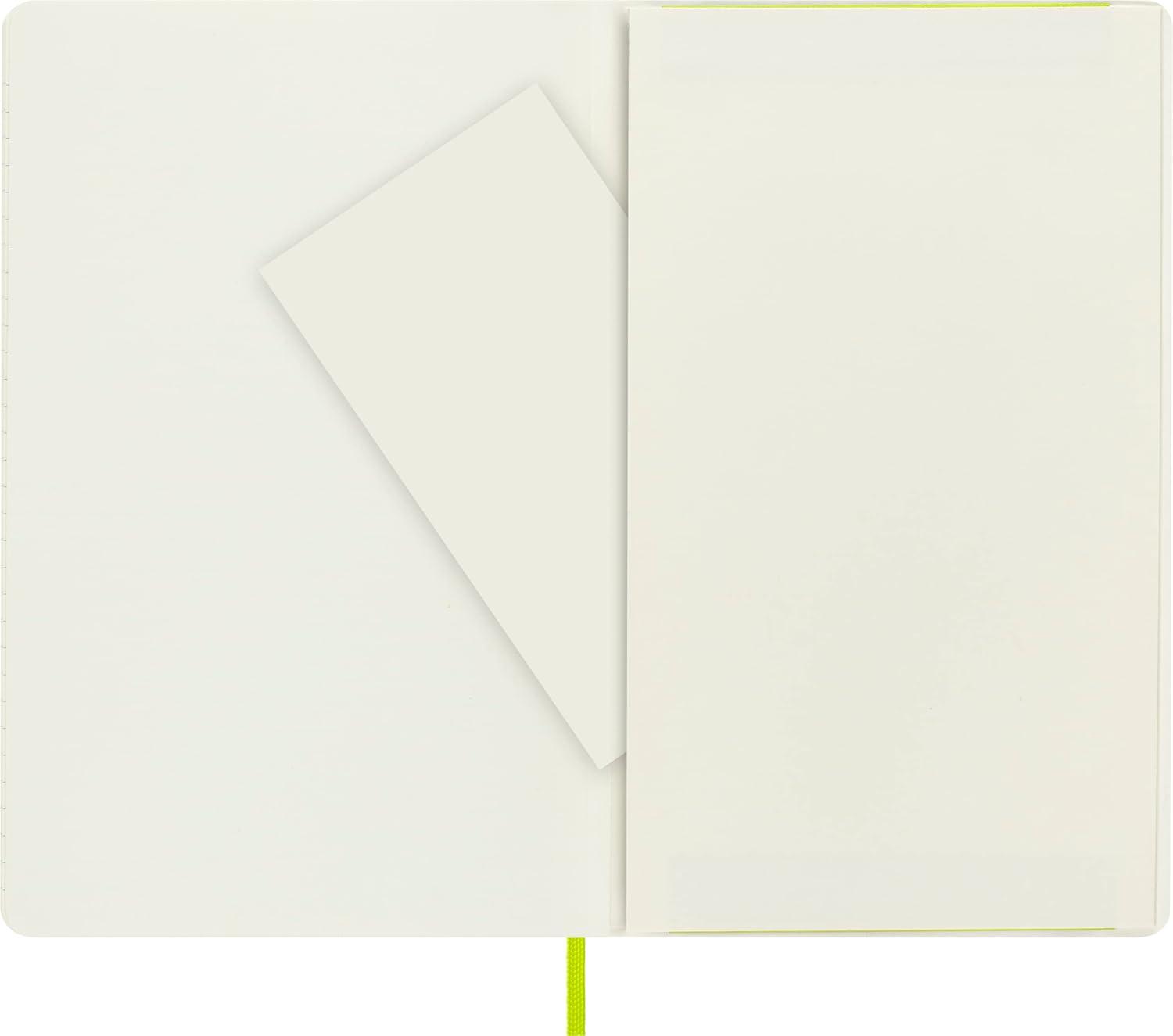imageMoleskine Classic Notebook Soft Cover Large 5quot x 825quot RuledLined Lemon Green 192 Pages