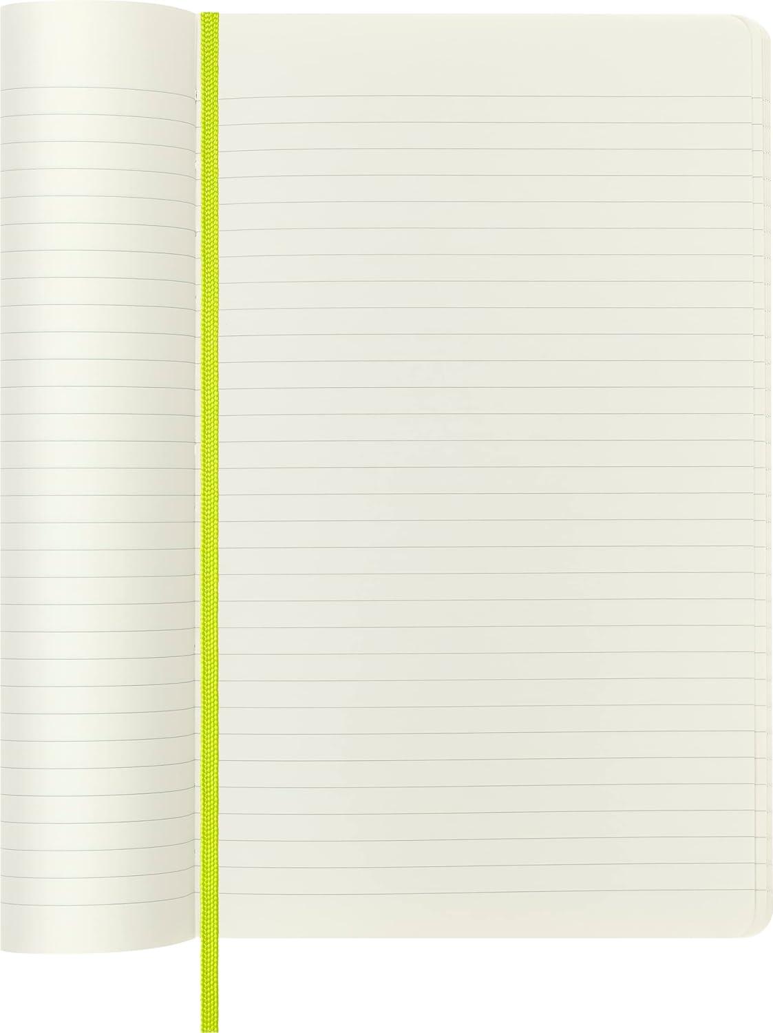 imageMoleskine Classic Notebook Soft Cover Large 5quot x 825quot RuledLined Lemon Green 192 Pages