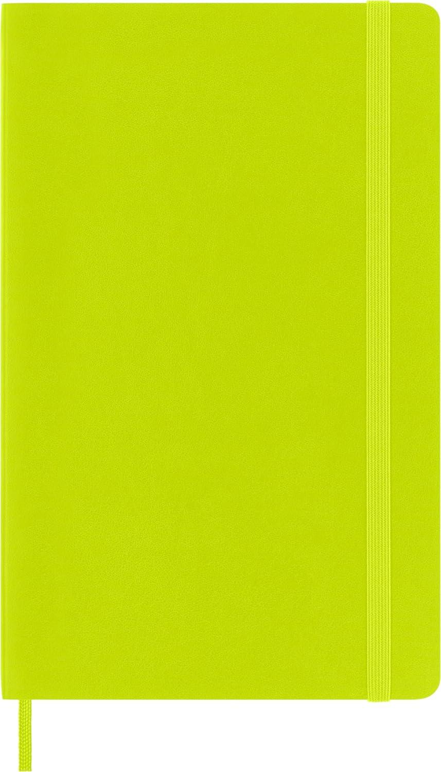 imageMoleskine Classic Notebook Soft Cover Large 5quot x 825quot RuledLined Lemon Green 192 Pages
