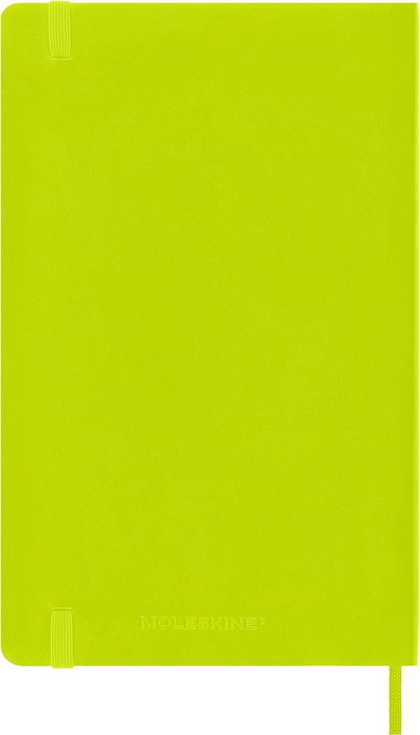 imageMoleskine Classic Notebook Soft Cover Large 5quot x 825quot RuledLined Lemon Green 192 Pages