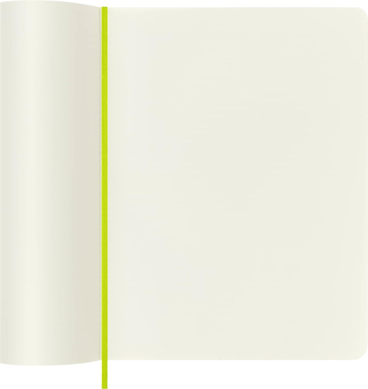 imageMoleskine Classic Notebook Soft Cover XL 75quot x 95quot PlainBlank Lemon Green 192 Pages