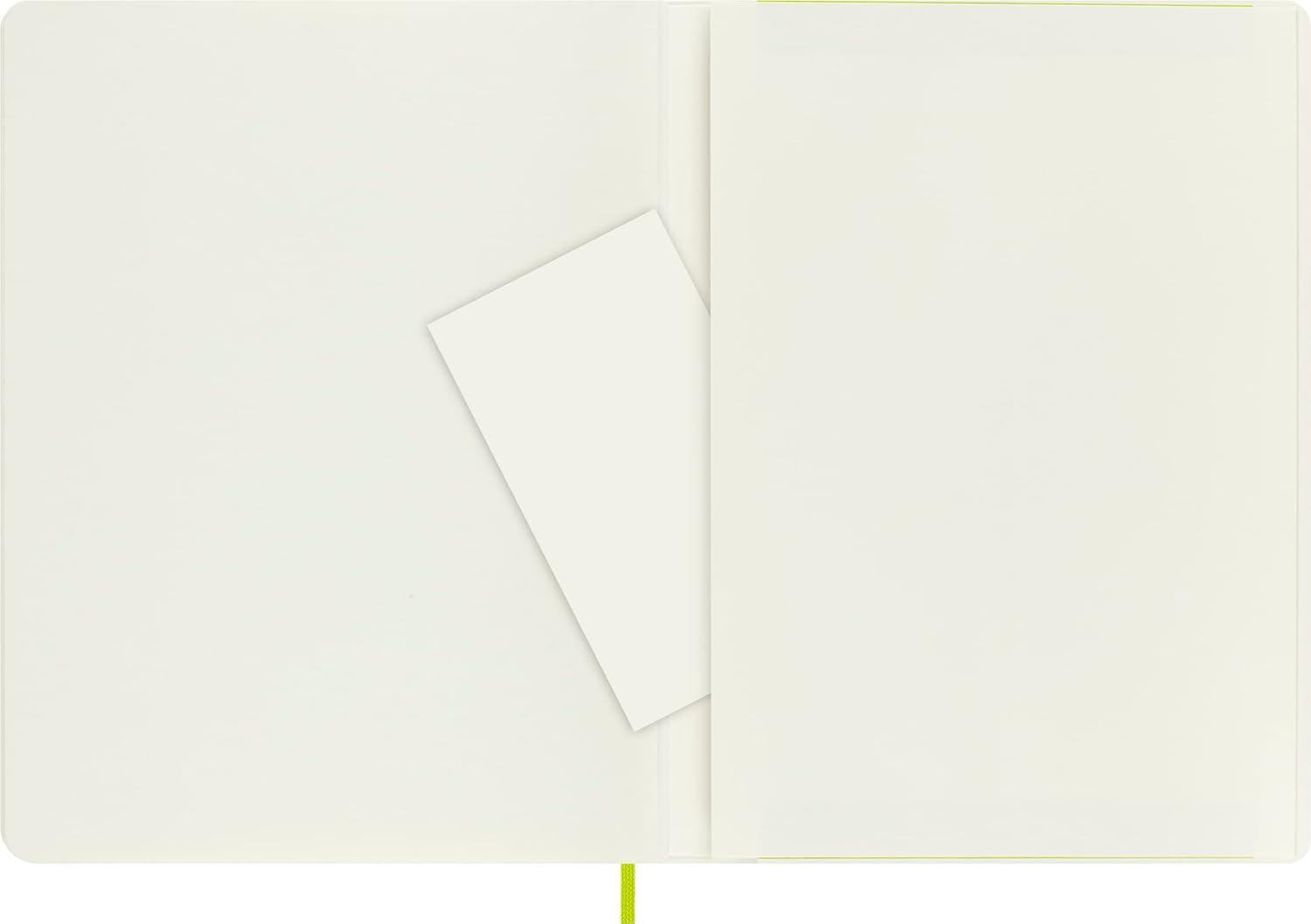 imageMoleskine Classic Notebook Soft Cover XL 75quot x 95quot PlainBlank Lemon Green 192 Pages