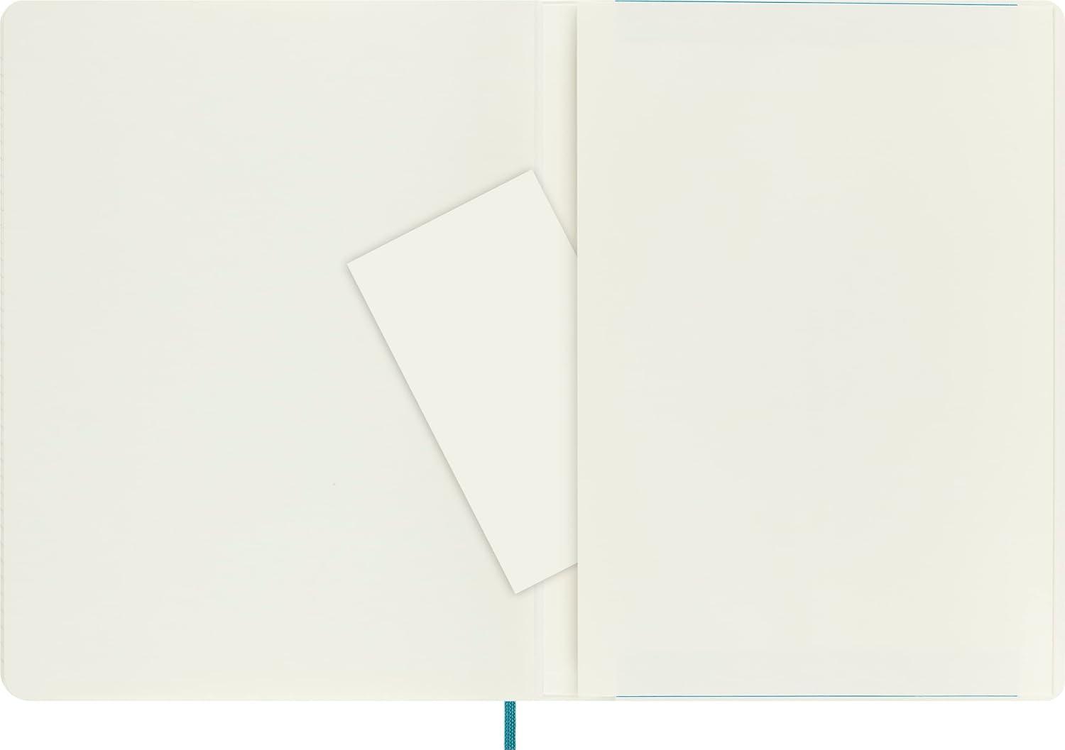 imageMoleskine Classic Notebook Soft Cover XL 75quot x 95quot PlainBlank Reef Blue 192 Pages
