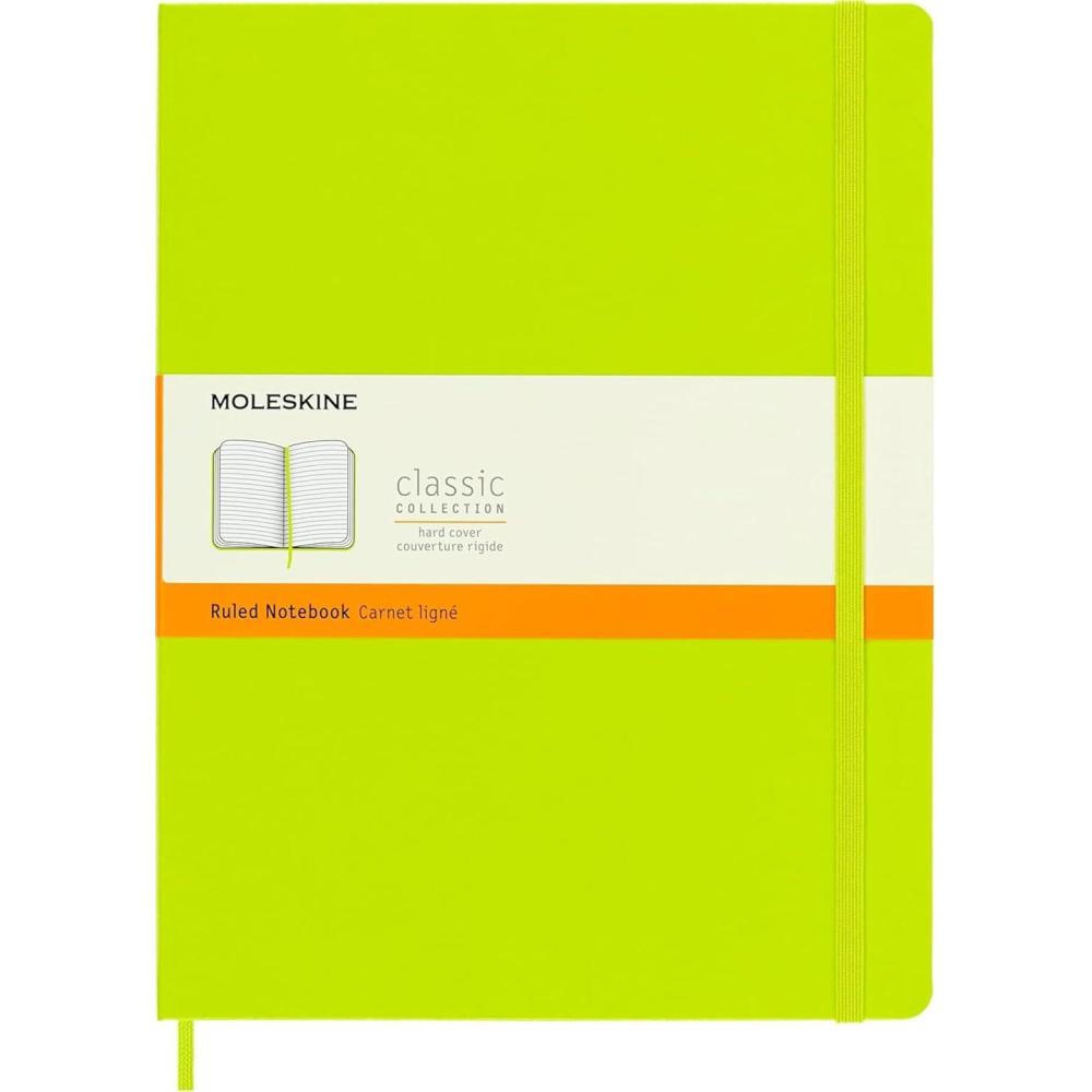 imageMoleskine Classic Notebook Extra Large Ruled Lemon Green Hard Cover 75 X 975