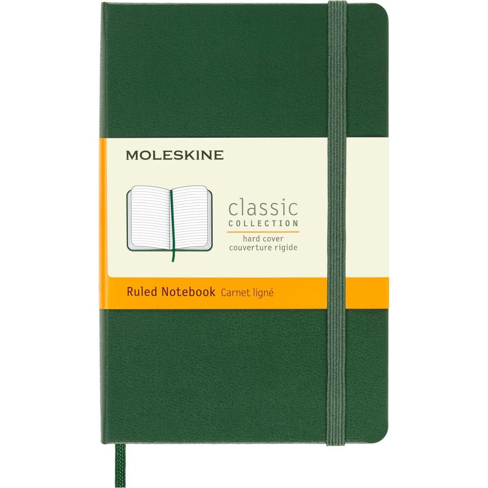 imageMoleskine Classic Notebook Hard Cover Pocket 35quot x 55quot RuledLined Myrtle Green 192 Pages