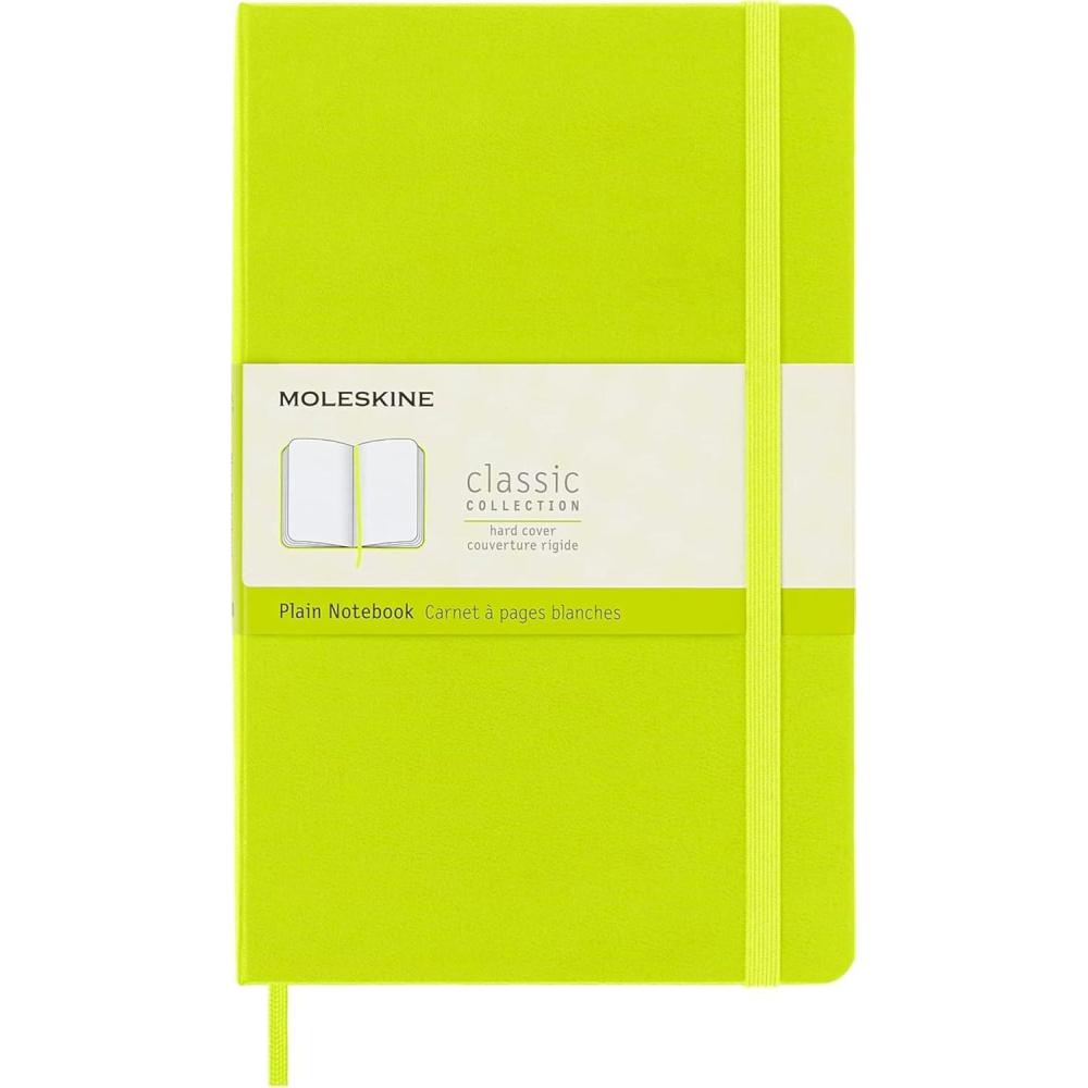 imageMoleskine Classic Notebook Large Plain Lemon Green Hard Cover 5 x 825