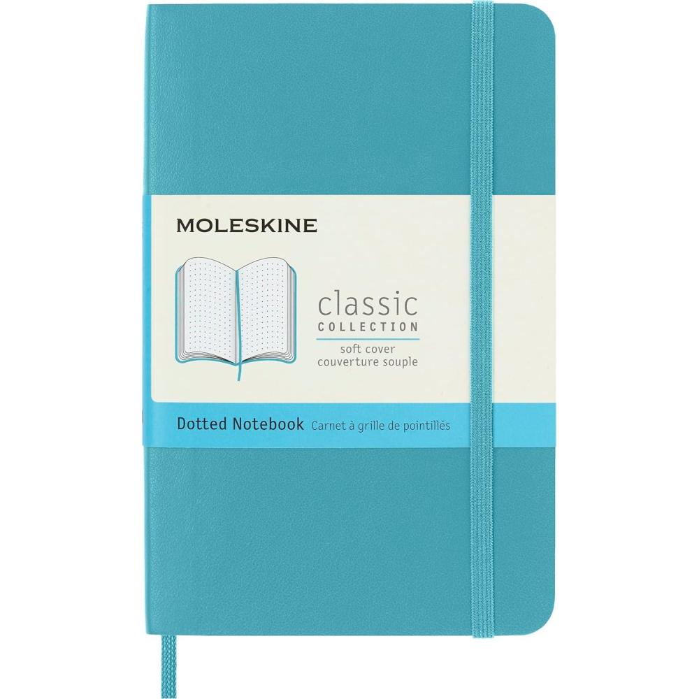 imageMoleskine Classic Notebook Soft Cover Pocket 35quot x 55quot Dotted Reef Blue 192 Pages