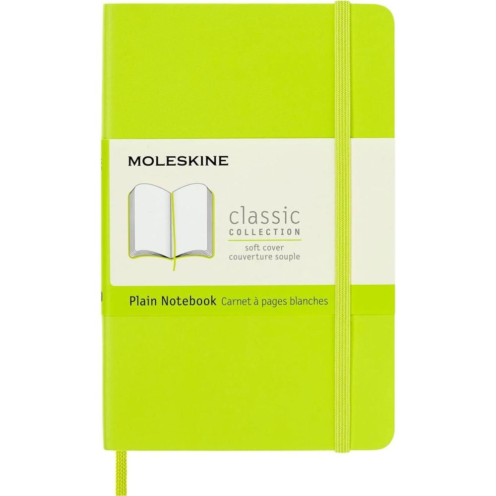 imageMoleskine Classic Notebook Soft Cover Pocket 35quot x 55quot PlainBlank Lemon Green 192 Pages