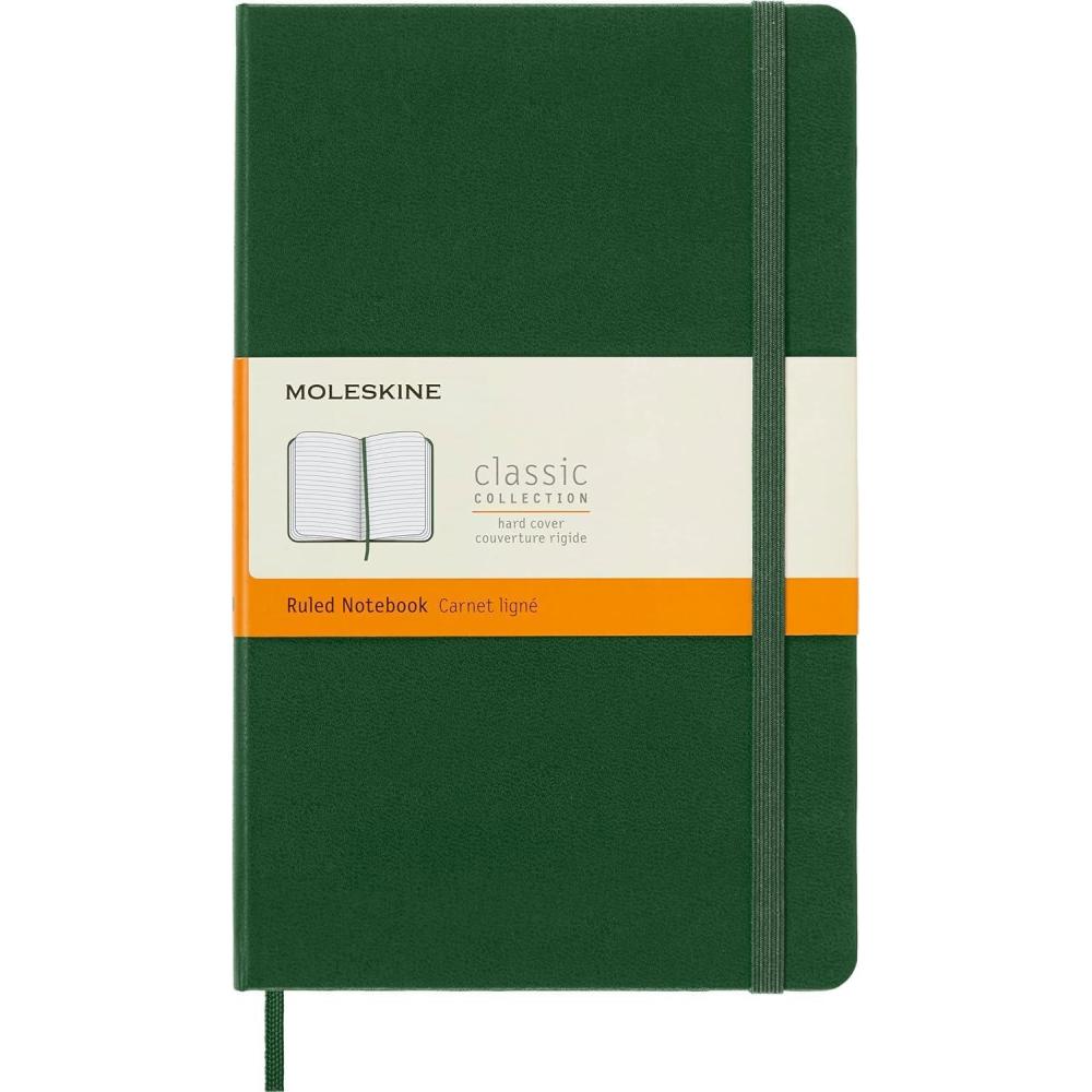 imageMoleskine Notebook Large Ruled Myrtle Green Hard 5 x 825