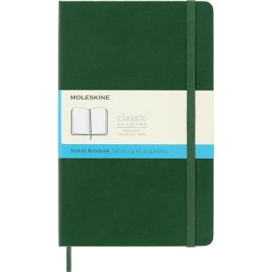 Moleskine Classic Notebook, Hard Cover, Large (5″ x 8.25″) Dotted, Myrtle Green, 240 Pages
