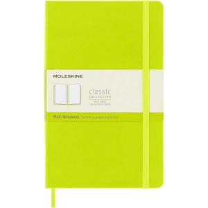 Moleskine Classic Notebook, Large, Plain, Lemon Green, Hard Cover (5 x 8.25)