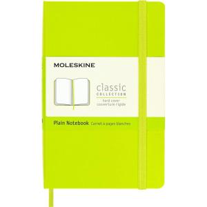 Moleskine Classic Notebook, Pocket, Plain, Lemon Green, Hard Cover (3.5 x 5.5)