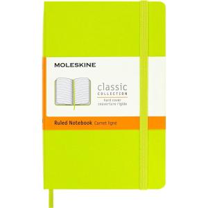 Moleskine Classic Notebook, Pocket, Ruled, Lemon Green, Hard Cover (3.5 X 5.5)