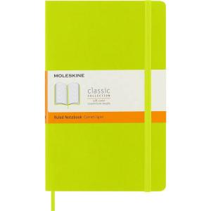 Moleskine Classic Notebook, Soft Cover, Large (5″ x 8.25″) Ruled/Lined, Lemon Green, 192 Pages