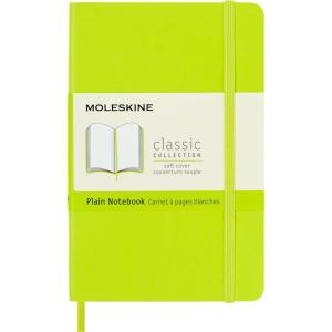 Moleskine Classic Notebook, Soft Cover, Pocket (3.5″ x 5.5″) Plain/Blank, Lemon Green, 192 Pages