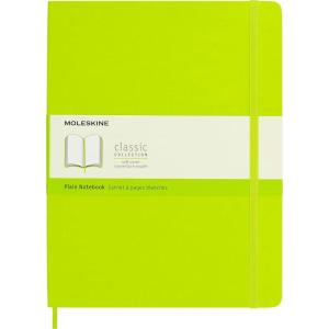 Moleskine Classic Notebook, Soft Cover, XL (7.5″ x 9.5″) Plain/Blank, Lemon Green, 192 Pages
