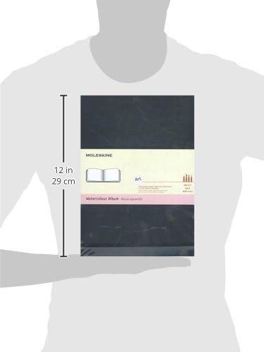 imageMoleskine Art Watercolor Album Hard Cover A4 825quot x 1175quot PlainBlank Black 60 Pages