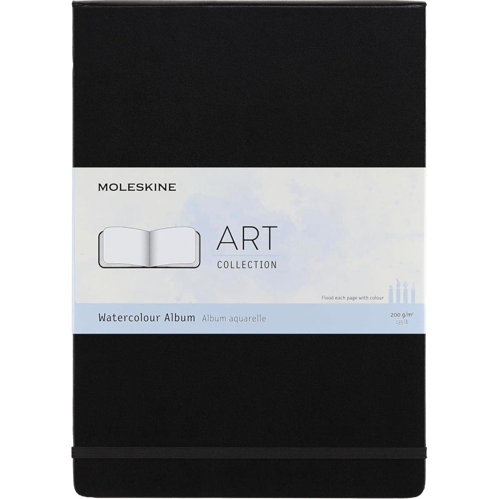 imageMoleskine Art Watercolor Album Hard Cover A4 825quot x 1175quot PlainBlank Black 60 Pages