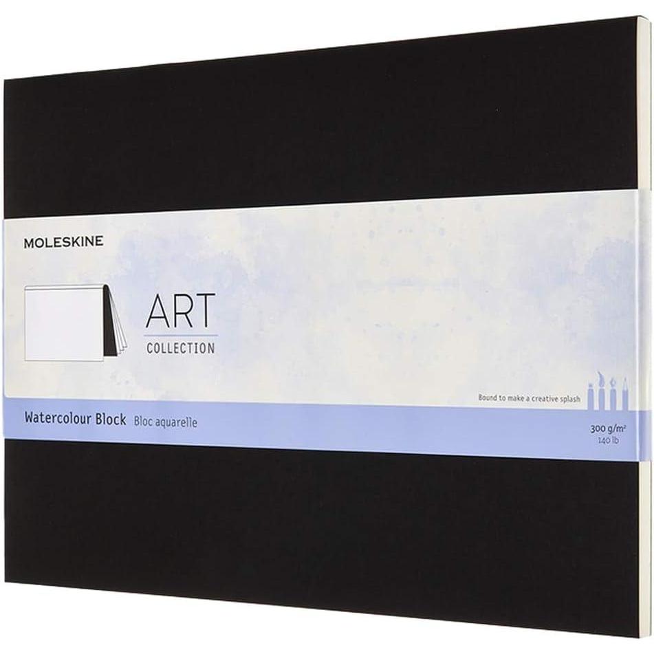 imageMoleskine Art Watercolor Block Hard Cover 23quot x 31quot PlainBlank Black 20 Pages