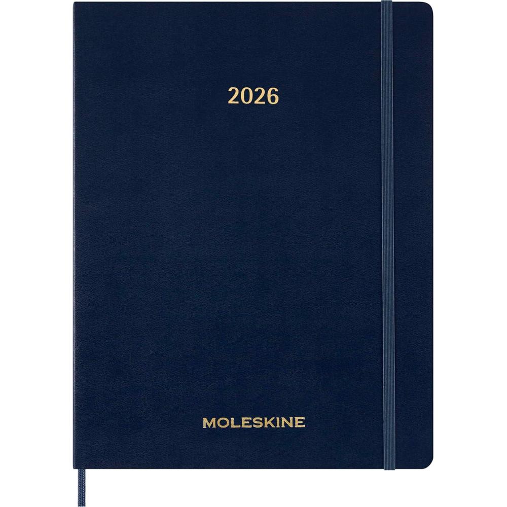 imageMoleskine 2026 15Month Essential Planner Soft Cover Weekly Vertical XXL 85quot x 11quot Sapphire Blue 144 pages