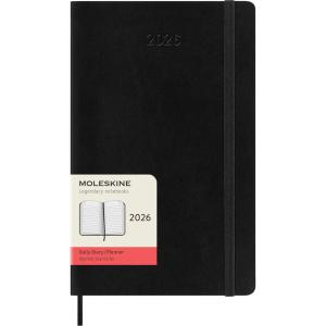 Moleskine Classic 12 Month 2026 Daily Planner, Soft Cover, Large (5″ x 8.25″), Black, 400 pages