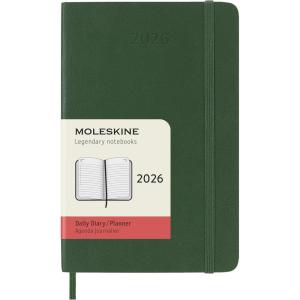 Moleskine Classic 12 Month 2026 Daily Planner, Soft Cover, Pocket (3.5″ x 5.5″), Myrtle Green, 400 pages