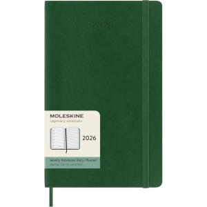 Moleskine Classic 12 Month 2026 Weekly Planner, Soft Cover, Large (5″ x 8.25″), Myrtle Green, 144 pages
