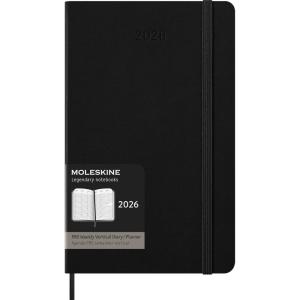 Moleskine PRO 12 Month 2026 Weekly Vertical Planner, Hard Cover, Large (5″ x 8.25″), Black, 288 pages