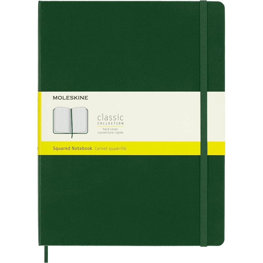 imageMoleskine Notebook Extra Large Squared Myrtle Green Hard Cover 75 x 975
